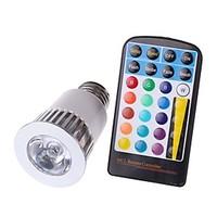 5 Watt E27 RGB 16 Color Options and Memory Feature LED Magic Spotlight Bulb with 28 Key IR Remote Control 4 Mode Flashlight Lamp
