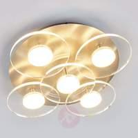 5-light LED ceiling light Tiam