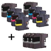 5 x (LC123BK) Black and 2 x Colour Set (LC123C-Y) Compatible Ink Cartridges