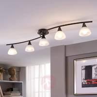 5-bulb LED ceiling light Della, elongated
