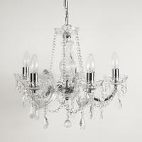 5 Light Marie Therese Chandelier with Crystal Drops