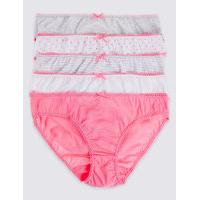 5 pack pure cotton bikini knickers 6 16 years