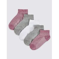 5 Pairs of Cotton Rich Freshfeet Trainer Liner Socks