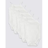 5 Pack Flat Seams Pure Cotton Bodysuits