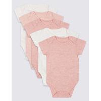 5 Pack Flat Seams Pure Cotton Bodysuits