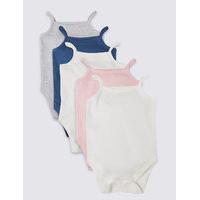 5 Pack Pure Cotton Flat Seams Bodysuits