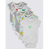 5 Pack Pure Cotton Baby Bodysuits