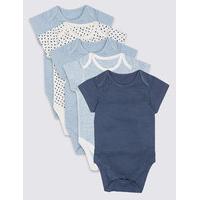 5 Pack Pure Cotton Flat Seams Bodysuits