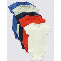 5 Pack Pure Cotton Bodysuits (0- 3 Years)