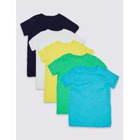5 Pack Pure Cotton T-Shirts (3 Months - 5 Years)