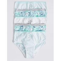5 Pack Pure Cotton Cat Print Briefs (18 Months - 12 Years)