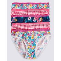 5 Pack Pure Cotton Bikini Knickers (6-16 Years)