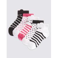 5 Pairs of Cotton Rich Socks with Freshfeet (12 Months - 6 Years)