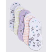 5 Pairs of Cotton Rich Footsies with Freshfeet (3-14 Years)