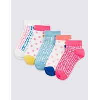 5 Pairs of Trainer Liner Socks with Freshfeet (3-14 Years)
