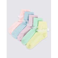 5 Pairs of Pastel Organza Socks (1-6 Years)