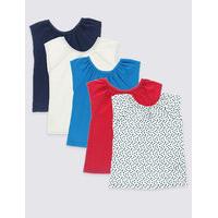 5 Pack Pure Cotton Tops (3 Months - 5 Years)