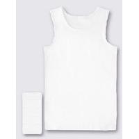 5 Pack Pure Cotton Sleeveless Vests (18 Months - 16 Years)