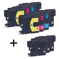 5 x Black Brother LC1100 and 2 x Colour Set Brother LC1100 (Compatible)