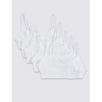 5 Pack Cotton Crop Tops with Stretch (6-16 Years)