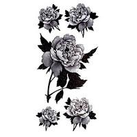 5 Pcs Peony Waterproof Temporary Tattoo(18.5cm9cm)