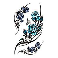 5 pcs rose waterproof temporary tattoo175cm10cm