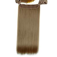 5 Clips Long Straight Golden Blonde (#16) Synthetic Hair Clip In Hair Extensions For Ladies