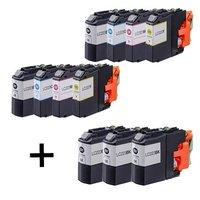 5 x black brother lc223bk and 2 x colour set brother lc223cmy compatib ...