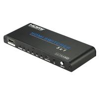 5 * 1 HD 2.0 Switcher 5 HD Input to 1 HD Output Switcher Adapter Supports 3D UHD 4K at 60 / 30 with HDCP 2.2 IR Remote Control for PS3 / PS4 / Blu-ray