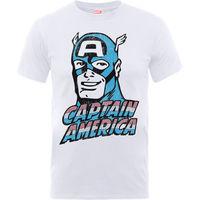5-6 Years White Children\'s Captain America Distressed Head T-shirt