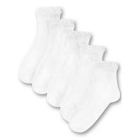 5 pairs of freshfeet cotton rich ruffle socks 2 11 years
