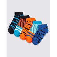 5 Pairs of Freshfeet Trainer Liner Socks (3-16 Years)