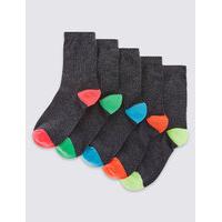 5 Pairs of Cotton Rich Socks (3-14 Years)