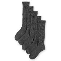 5 pairs of freshfeet cotton rich long ribbed school socks 5 14 years