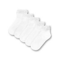 5 Pairs of Freshfeet Cotton Rich Ankle High Frilled Socks (3-11 Years)