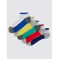 5 Pairs of Freshfeet Trainer Liners Socks (5-14 Years)