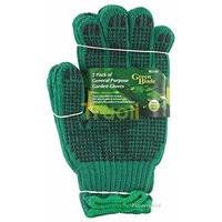 5 Pack Of General Purpose Garden Gloves W/ Pvc Dots
