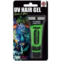 5 pack paintglow uv neon hair gel blister pack green 10ml