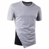 5 colors M-3XL Hot Sale Men\'s Casual/Daily Simple Summer T-shirtSolid Round Neck Short Sleeve Cotton