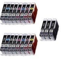 5 x cli 42bk black and 2 x colour set cli 42cmygylgypcpm canon compati ...