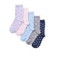 5 Pack Multi Ankle Socks