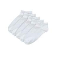 5 Pack White Basic Trainer Socks