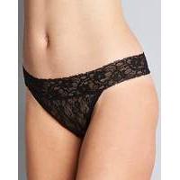 5 Pack Lace Thongs Black