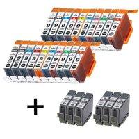 5 x PGI-9PBK + PGI-9MBK Black and 2 x Colour Set PGI-9C/R Canon Compatible Cartridges