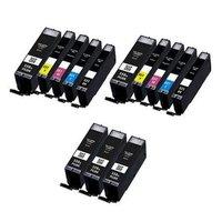 5 x canon pgi 550pgbkxl black and 2 x colour set cli 551bkcmyxl compat ...