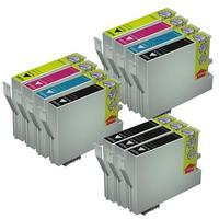 5 x epson t0561 black and 2 x epson color set t0562 64 compatible cart ...