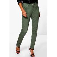 5 Pocket High Rise Skinny Jeans - khaki