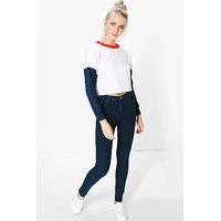 5 pocket high rise skinny jeans indigo