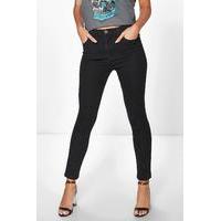 5 pocket high rise skinny jeans black