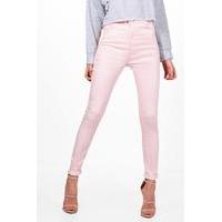 5 Pocket Pastel Denim Skinny Jeans - blush